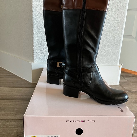 Bandolino Baya Womens Riding Boots 6 1/2 M Leather Round Toe knee boots - Picture 2 of 2